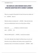WA SURPLUS LINES BROKER EXAM LATEST UPDATED QUESTIONS WITH CORRECT ANSWERS