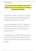 WA SURPLUS LINES - PROPERTY TERMS PART 1 NEWEST REAL EXAM WITH MULTIPLE&comma; CORRECTLY ANSWERED QUESTIONS