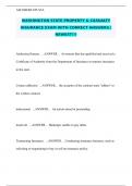 WASHINGTON STATE PROPERTY & CASUALTY INSURANCE EXAM WITH CORRECT ANSWERS &vert;NEWEST&excl;&excl;&excl;