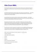 Oiler Exam MMA Questions And Answers Rated A&plus;