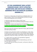 ATI RN LEADERSHIP NGN LATEST  VERSION EXAM 2 WITH UPDATED  QUESTIONS AND DETAILED CORRECT  ANSWERS WITH RATIONALES &lpar;ALREADY  GRADED A&plus;&rpar; 