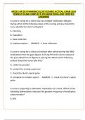 NR 293&sol; NR293 PHARMACOLOGY EXAM 1 2024 NEWEST ACTUAL EXAM VERSION A AND  B LATEST QUESTIONS AND ANSWERS&comma;&comma;&comma;Alpha