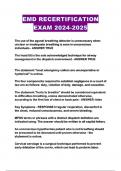 EMD RECERTIFICATION EXAM 2024-2025