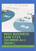 WGU BUSINESS LAW C713 &lpar;SCORED A&plus;&rpar;  2024&excl;&excl;