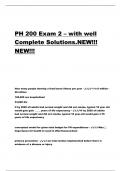 PH 200 Exam 2 &ndash; with well Complete Solutions&period;NEW&excl;&excl;&excl; NEW&excl;&excl;&excl;