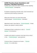 SCRN Practice Exam Questions and Answers &lpar;Verified Answers&rpar;
