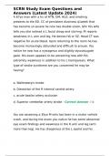 SCRN Study Exam Questions and Answers &lpar;Latest Update 2024&rpar;