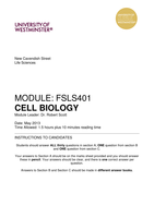 Cell Biology 2014 Past Exam Paper
