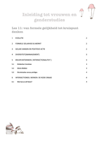 Samenvatting Inleiding tot vrouwen-en genderstudies