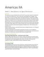 Summary Americas IIA - All Texts 