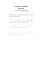 Competition and Monopoly Assignment