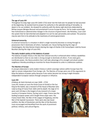 Summary VMT 2 in English / Summary on early modern history 2 in english