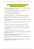 WA state written Drivers Test&vert;56 Questions and Answers