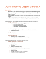 Samenvatting administratieve organisatie blok 7