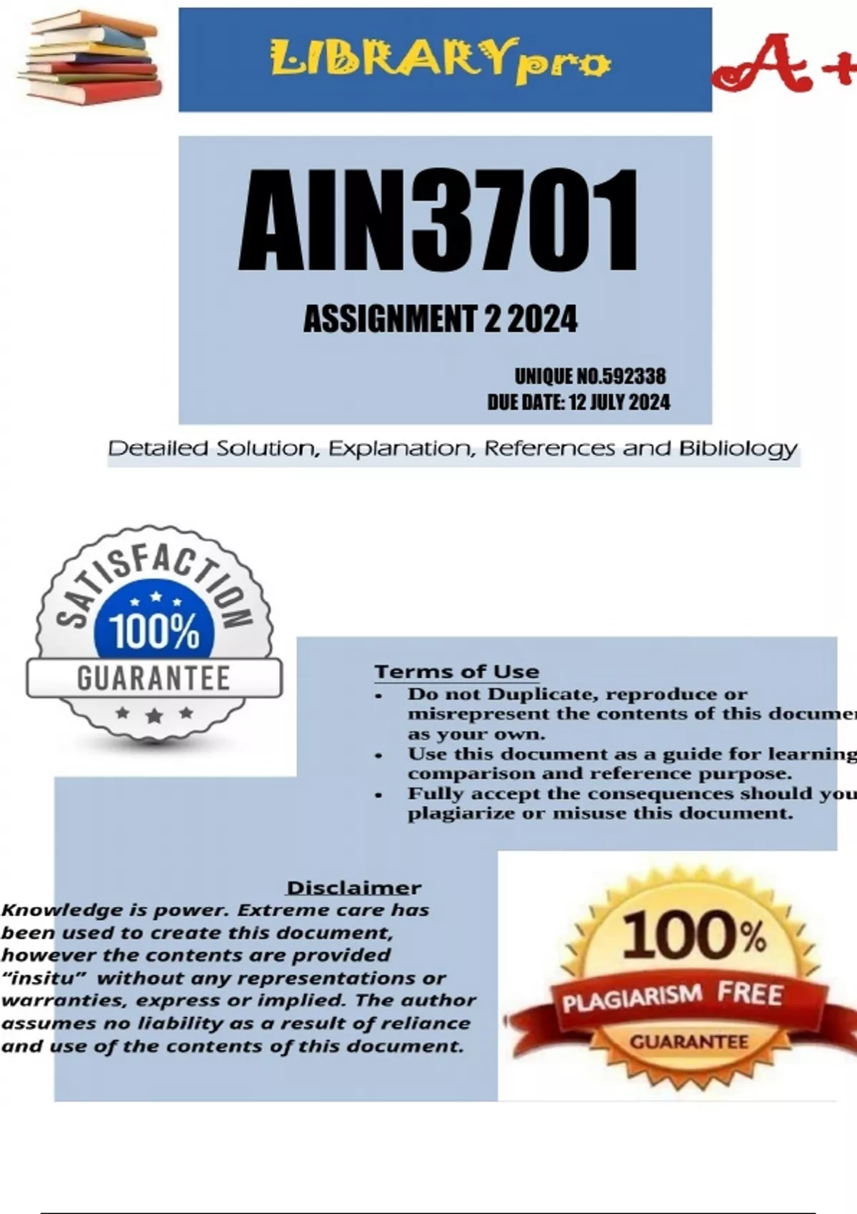 AIN3701 Assignment 2 2024 (592338) - Automation and data analysis ...