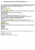 boards- primary care in women during pregnancy Exam Questions and Complete Solutions