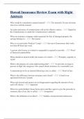 Hawaii Insurance Review Exam with Right Answers