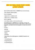 SRS 105 FINAL EXAM STUDY GUIDE LATEST UPDATE