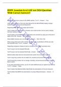 BMW Associate level ASE test Exam Written With Accurate Answers &period;