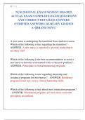 NUR 254 FINAL EXAM NEWEST 2024-2025  ACTUAL EXAM COMPLETE EXAM QUESTIONS  AND CORRECT DETAILED ANSWERS  &lpar;VERIFIED ANSWERS&rpar; &vert;ALREADY GRADED  A&plus;&vert;&vert;BRAND NEW&excl;&excl;