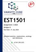 EST1501 Assignment 3 &lpar;DETAILED ANSWERS&rpar; 2024 - DISTINCTION GUARANTEED