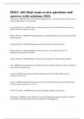 HSEC-442 final exam review questions and answers with solutions 2024