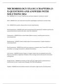 MICROBIOLOGY EXAM 2 CHAPTERS &lpar;3-5&rpar; QUESTIONS AND ANSWERS WITH SOLUTIONS 2024