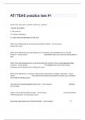 ATI TEAS practice test &num;1 Questions And Complete Detailed Answers&vert; Guaranteed Success&period;