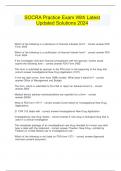 SOCRA Practice Exam With Latest Updated Solutions 2024