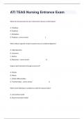 ATI TEAS Nursing Entrance Exam Practice Questions And Well Elaborated Answers&period;