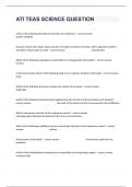 ATI TEAS SCIENCE QUESTION Real Exam Questions And Answers Graded A&plus;&period;