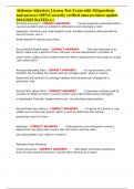 Alabama Adjusters License Test Exam with 362questions and answers 100&percnt;Correctly verified answers latest update 2024&sol;2025 RATED A&plus;