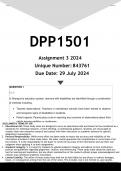 DPP1501 Assignment 3 &lpar;ANSWERS&rpar; 2024 - DISTINCTION GUARANTEED