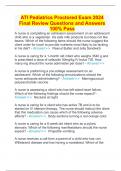 ATI Pediatrics Proctored Exam 2024 Final Review Questions and Answers 100&percnt; Pass