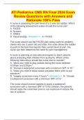 ATI Pediatrics CMS RN Final 2024 Exam Review Questions with Answers and Rationale 100&percnt; Pass