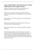 Exam 4 &lpar;Mark Klimek&comma; Cedarville University&comma; Nursing 2000&rpar; Questions with Complete Solutions