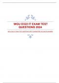 WGU D322 IT EXAM TEST QUESTIONS WITH GUARANTEED ACCURATE ANSWERS