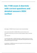 bio 1108 exam 2 &lpar;herrick&rpar; with correct questions and detailed answers 2024 verified