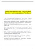   Florida Adjuster Licensing Practice Exam Questions And Answers Latest Top Score&period;