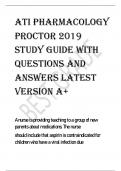 ATI Pharmacology Proctored&comma; Pharmacology ATI Proctored Questions And Answers Verified Answers with Rationales