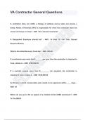 VA Contractor General Questions & answers 2024 &lpar; A&plus; GRADED 100&percnt; VERIFIED&rpar;