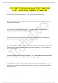 CCS CERTIFIED CLINICAL SUPERVISOR TEST QUESTIONS WITH CORRECT ANSWERS
