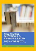 FHA REVIEW QUESTIONS & ANSWERS RATED 100&percnt; CORRECT&excl;&excl;