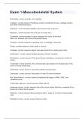 Musculoskeletal System exam with correct answers 2024