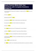 Baylor Scott & White EKG Test Questions with Complete Solutions Graded A&plus;