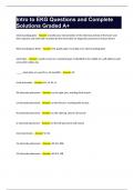 Intro to EKG Questions and Complete Solutions Graded A&plus;