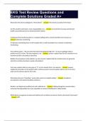 EKG Test Review Questions and Complete Solutions Graded A&plus;