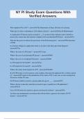 NY PI Study Exam Questions With Verified Answers&period;