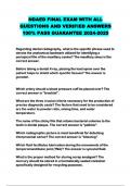 NDAED FINAL EXAM WITH ALL QUESTIONS AND VERIFIED ANSWERS 100&percnt; PASS GUARANTEE 2024-2025