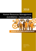 Samenvatting Human Resources Management - theoriedeel (ILEHRM31)